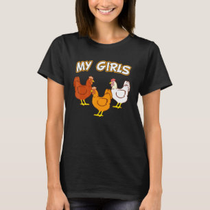 T-shirt Mes filles - Éleveuse de poulets Éleveuse de poule