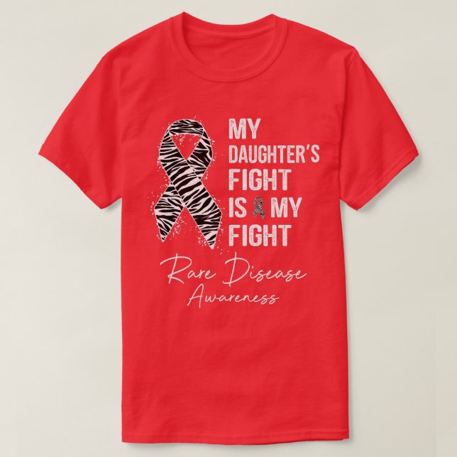 T-shirt Mes Filles Lutter Est Mon Combat Rare Maladie Déce (Design devant)