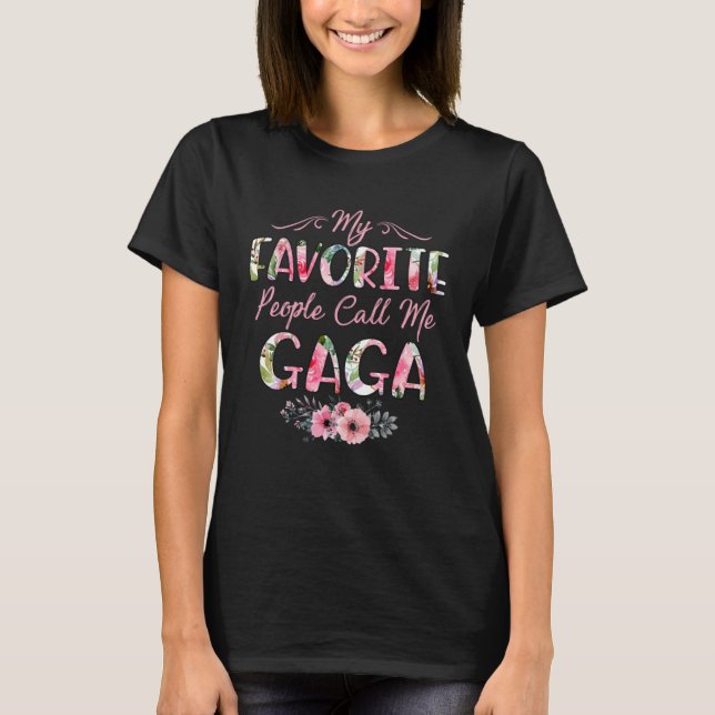 T-shirt Mes Gens Favoris M'Appelent Gaga Flower Moth (Devant)