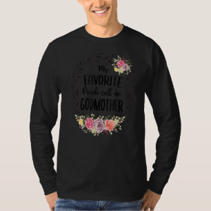 T-shirt Mes Gens Favoris M'Appelent Godmère Femmes Flower