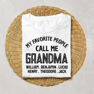 T-shirt Mes Gens Favoris M'Appelent Grand-Mère Nouveau 1er