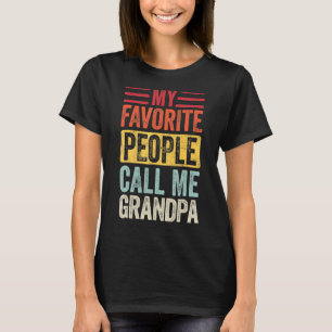 T-shirt Mes Gens Favoris M'Appelent Grand-Père Vintage Pap