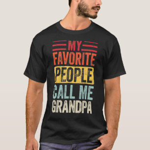 T-shirt Mes Gens Favoris M'Appelent Grand-Père Vintage Pap