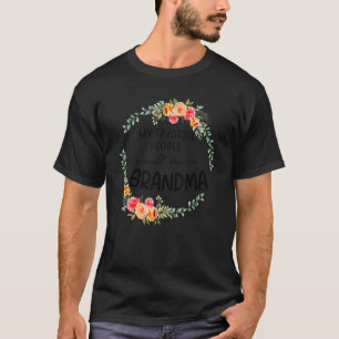 T-shirt Mes Gens Favoris M'Appelent Grandma Femmes Flower