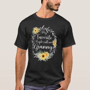 T-shirt Mes Gens Favoris M'Appelent Granny Women Daisy Flo