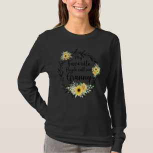 T-shirt Mes Gens Favoris M'Appelent Granny Women Flower De