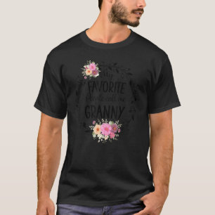 T-shirt Mes Gens Favoris M'Appelent Granny Women Flower De