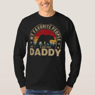 T-shirt Mes Gens Favoris M'Appelent Papa Hommes Décor Vint