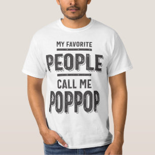 T-shirt Mes Gens Favoris M'Appelent Pop Pop