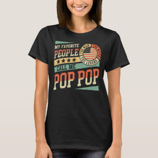T-shirt Mes Gens Favoris M'Appelent Pop Pop Men Vintage Gr