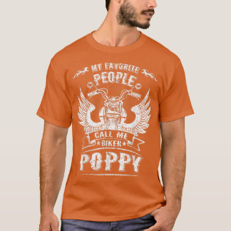 T-shirt Mes Gens Favoris M'Appelent Vélo Poppy Grand-pa Mo
