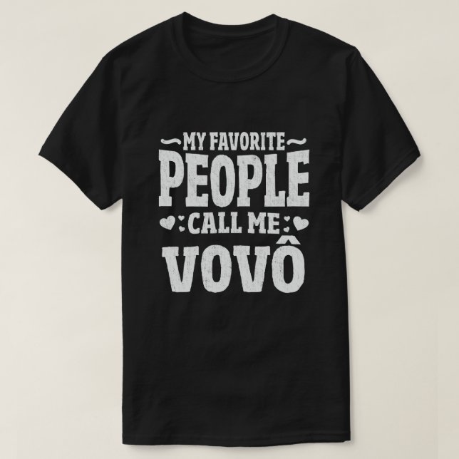 T-shirt Mes Gens Favoris M'Appelent Vovo Funny Grandpa Cad (Design devant)