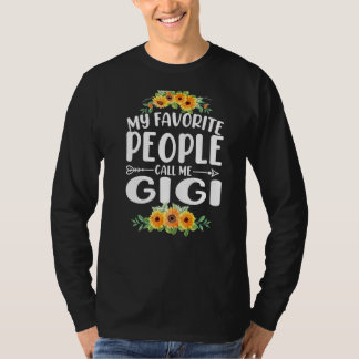 T-shirt Mes gens favoris m'appellent Gigi Sunflower Mother
