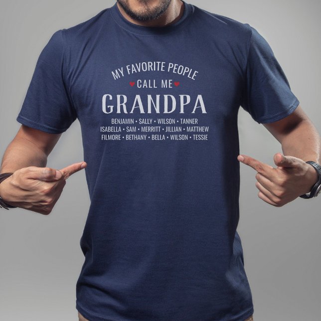 T-shirt Mes gens favoris m'appellent Grand-père ou Nom per (Créateur téléchargé)