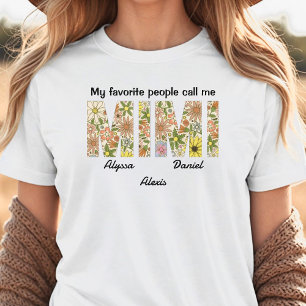 T-shirt Mes gens favoris m'appellent Mimi petits-enfants n