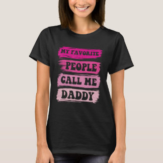 T-shirt Mes gens favoris m'appellent papa Père Vintage s