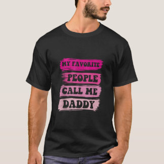T-shirt Mes gens favoris m'appellent papa Père Vintage s
