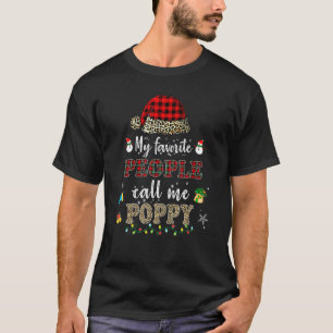 T-shirt Mes gens favoris m'appellent Poppy Santa Hat Red P