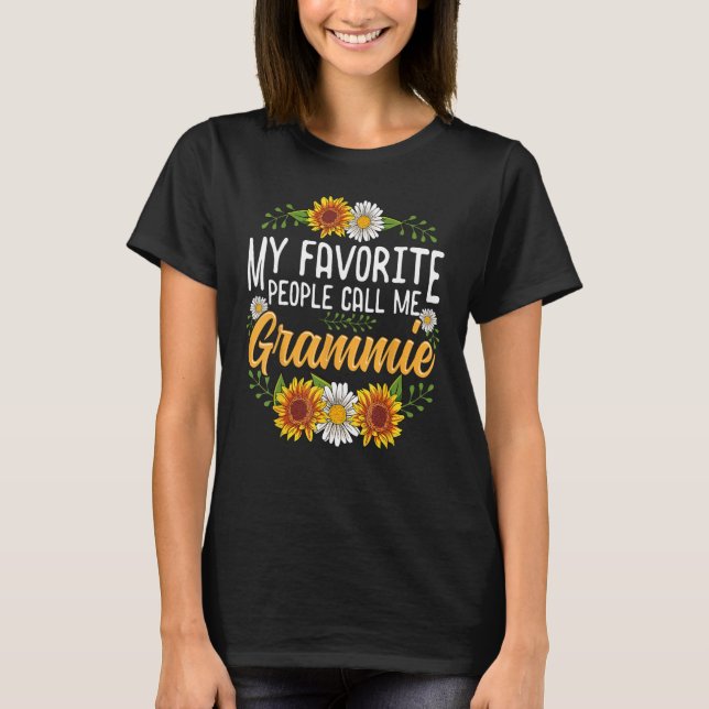 T-shirt Mes Gens Préférés M'Appelent Grammie Chemise Mères (Devant)