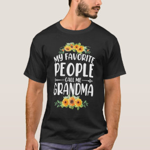 T-shirt Mes Gens Préférés M'Appelent Grandma Tournesol Mou