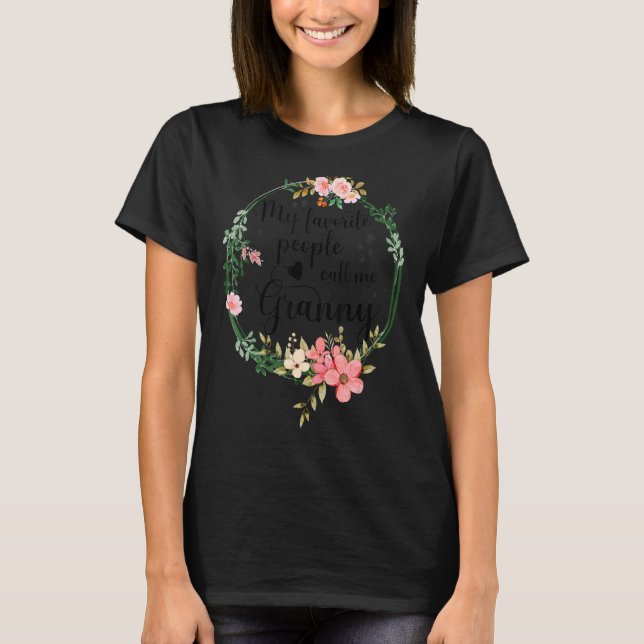 T-shirt Mes Gens Préférés M'Appelent Granny Women Floral G (Devant)