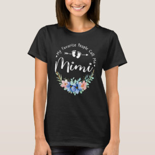T-shirt Mes Gens Préférés M'Appelent Mimi Women Flower Dec