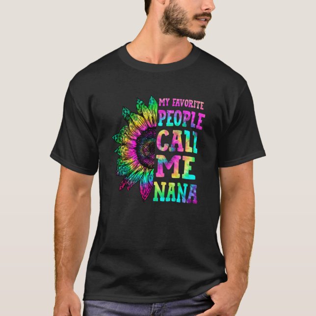 T-shirt Mes Gens Préférés M'Appelent Nana Tie Dye Tourneso (Devant)