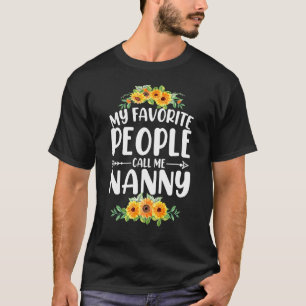 T-shirt Mes Gens Préférés M'Appelent Nanny Sunflower Mothe