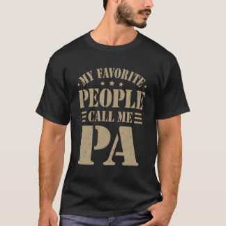 T-shirt Mes Gens Préférés M'Appelent Pa Fête des pères Pou