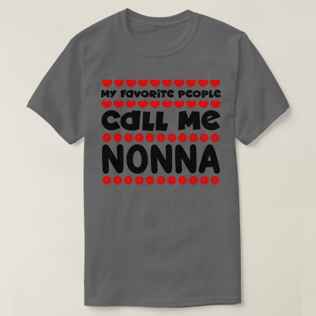 T-shirt Mes gens préférés m'appellent nonna (Design devant)