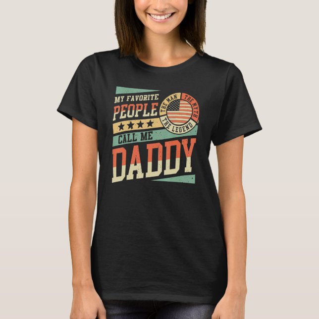 T-shirt Mes gens préférés m'appellent papa Hommes Papa Vin (Devant)