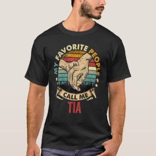 T-shirt Mes gens préférés m'appellent Tia Vintage Grandp