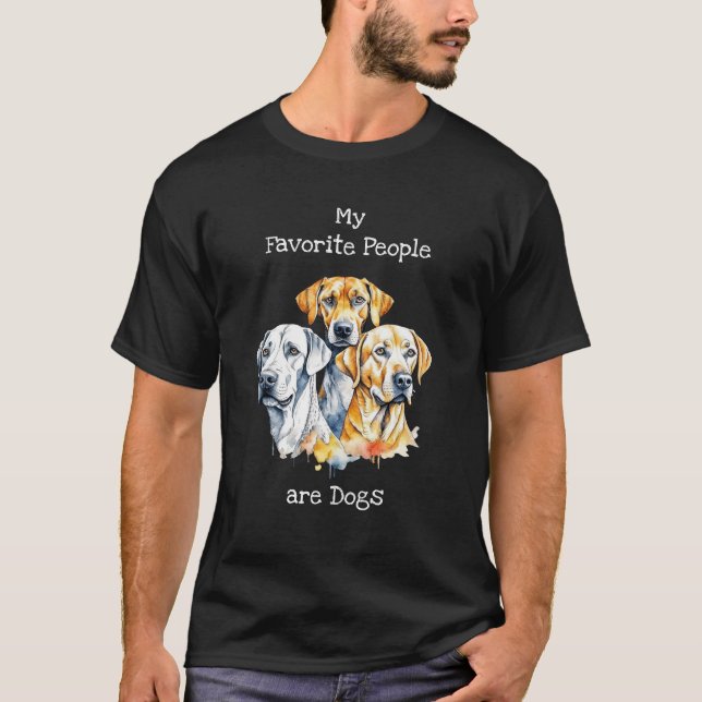 T-shirt Mes gens préférés sont des chiens (Devant)