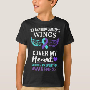 T-shirt Mes Grandgirls Wings Cover Heart Suicide Award