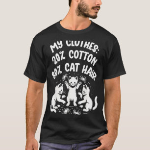 T-shirt Mes Infos Vêtements Amoureux des Chats 20 Coton 80