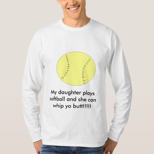 T-shirt Mes jeux le base-ball et elle de fille peuvent… (Devant)