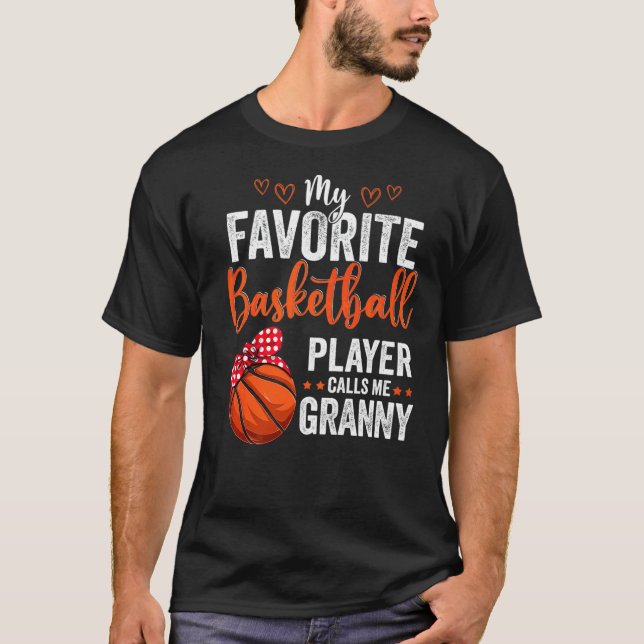 T-shirt Mes Joueurs préférés M'Appelent Granny Basketball  (Devant)