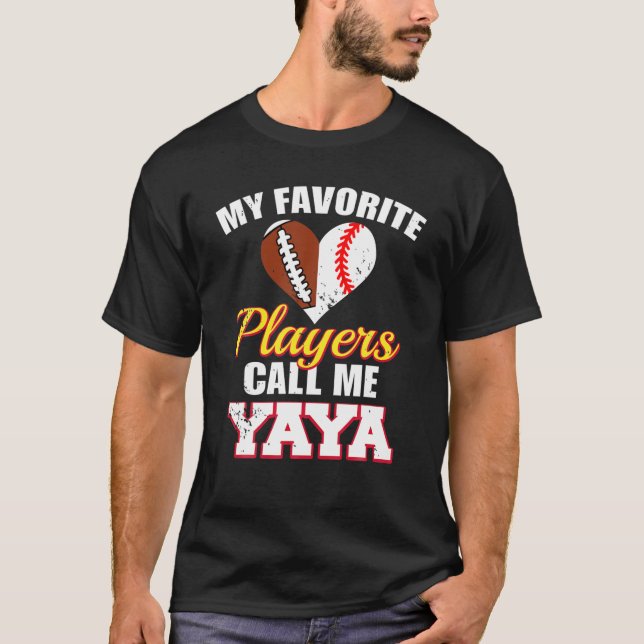 T-shirt Mes Joueurs Préférés M'Appelent Yaya Football Base (Devant)