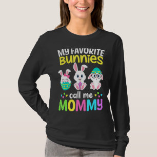 T-shirt Mes lapins Favoris Appelez-Moi Maman Lapin Maman H