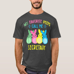 T-shirt Mes lapins Favoris Appelez-Moi Secrétaire Mignonne