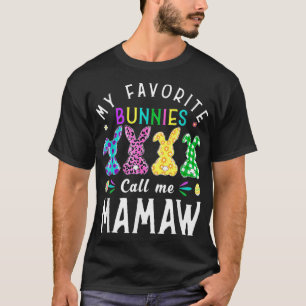 T-shirt Mes lapins Favoris M'Appelent Mamaw Bunny Egg Leop