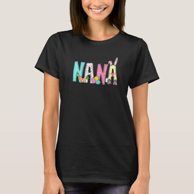 T-shirt Mes lapins Favoris M'Appelent Nana Nana Bunn Pâque (Devant)