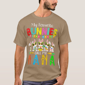 T-shirt Mes Lapins Favoris M'Appelent Nana Pour Les Femmes