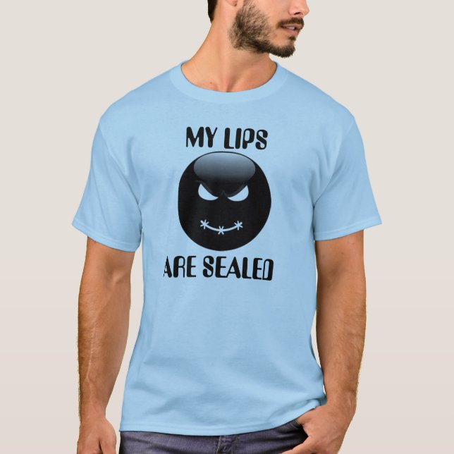 T-shirt Mes lèvres sont scellées (Devant)