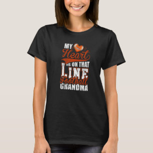 T-shirt Mes linemen de coeur Football Grand-mère Nana Femm