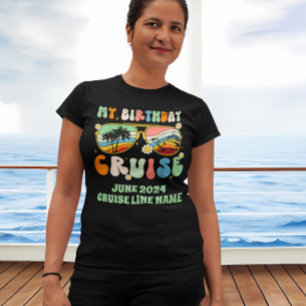 T-shirt Mes Lunettes de soleil rétros de croisière d'anniv