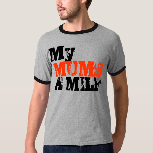 T-shirt Mes mamans un Milf (Devant)