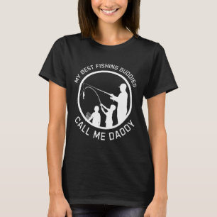 T-shirt Mes meilleurs potes de pêche m'appellent papa Fête