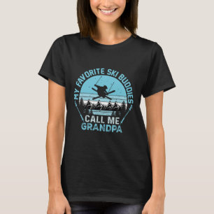 T-shirt Mes meilleurs potes de ski m'appellent Grand-père 