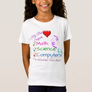 T-Shirt Mes meilleurs sujets - maths, la Science,